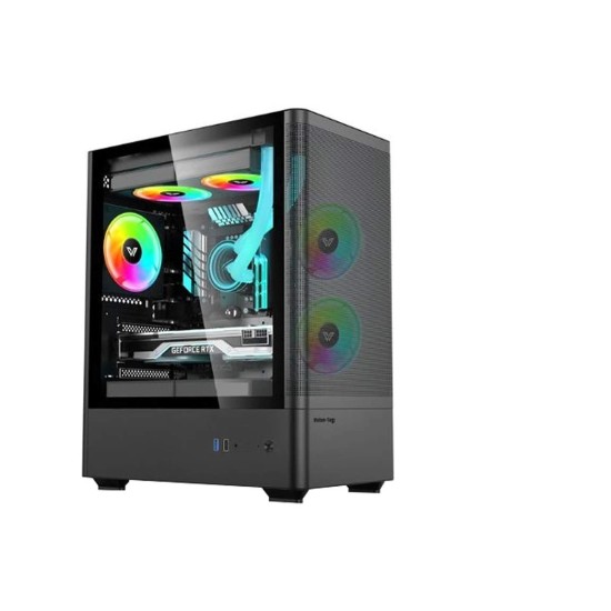 Value Top NUBIA21F3 Mini Tower Black Micro-ATX Gaming Desktop Casing