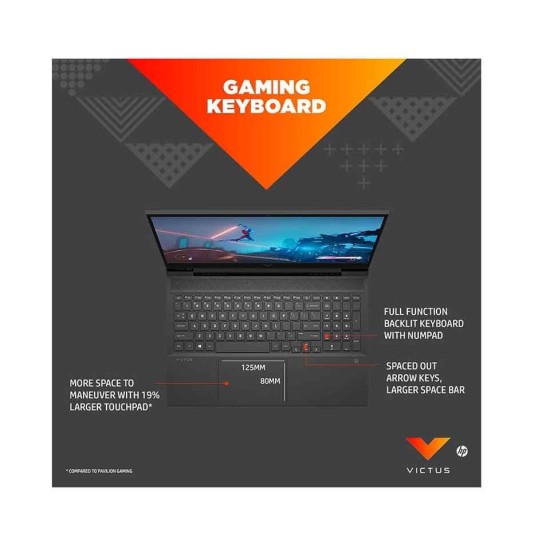 HP Victus 15-fa2013dx | Gaming Laptop | Intel Core i5-13420H 13th Gen | 8GB RAM | 512GB SSD | RTX 3050 | 15.6 Inch FHD 144Hz IPS | Windows 11 Home | Mica Silver