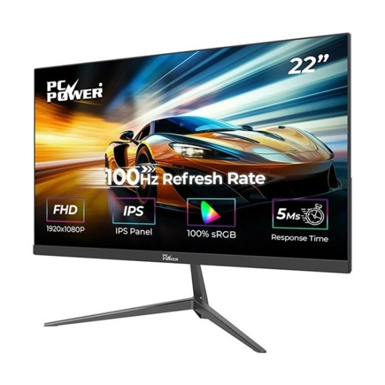 PC Power PCGM-King22 21.45 Inch FHD Display HDMI VGA Black Gaming Monitor