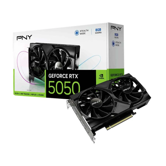 PNY GeForce RTX 5050 Dual Fan 8GB GDDR6 Graphics Card