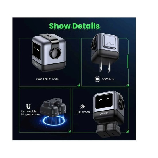UGREEN - Nexode RG CD359 USB-C 30W GaN Space Gray Charger / Charging Adapter #15550