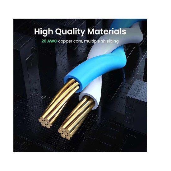 UGREEN - NW102 Cat-6 U/UTP 1 Meter Blue Network Cable, Patch Cord #11201