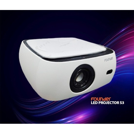 S3 LED Android Projector – 3000 Lumens, Auto Focus, 120‑inch