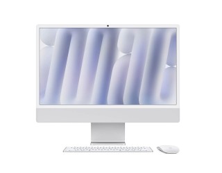 Apple iMac (Late 2024) - Apple M4 Chip 24 Inch 4.5K Retina Display Silver All in One PC - (Magic Keyboard, Magic Mouse) #MCR24